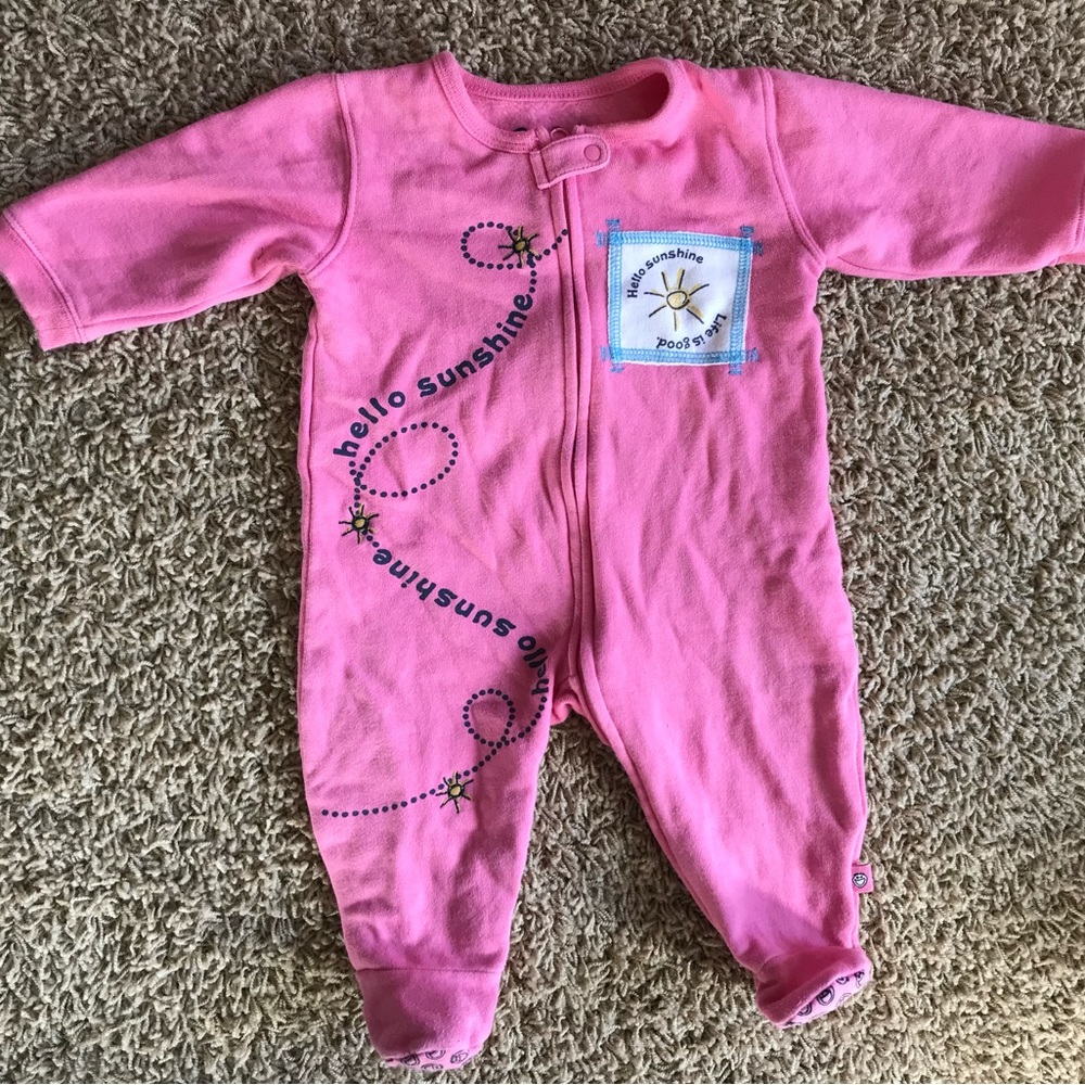 Baby Girls Zip-Up Fleece Sleep & Play Pajamas bodysuit
